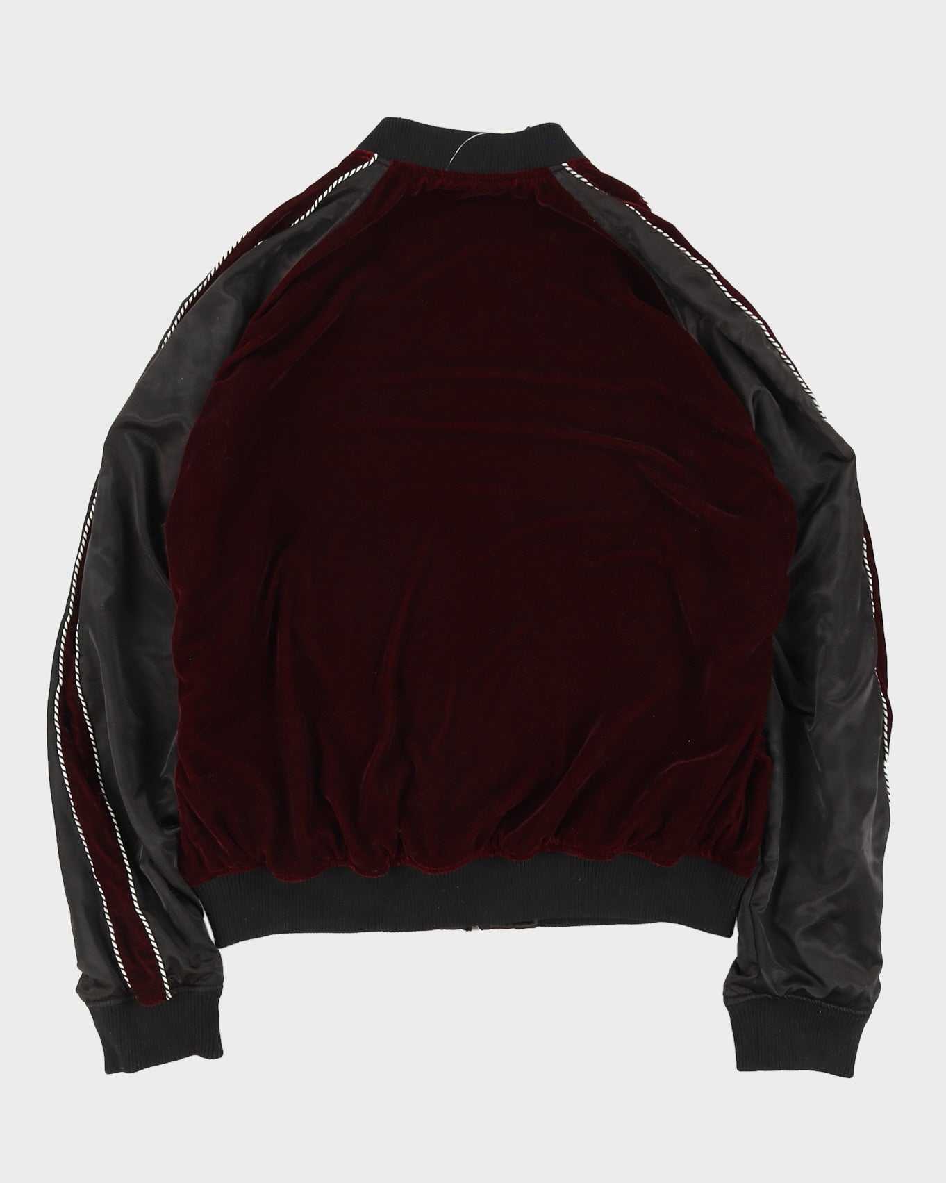 Diesel Black Bomber Reversible Jacket With Embroidery - M