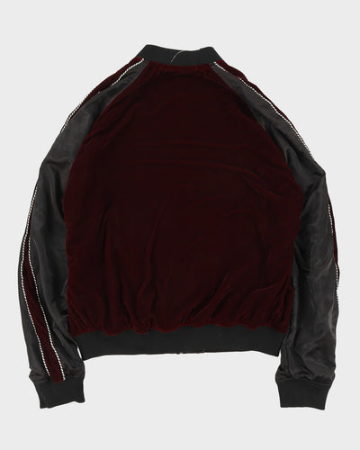 Diesel Black Bomber Reversible Jacket With Embroidery - M