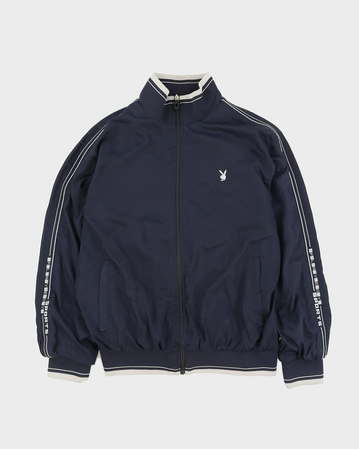 00s Y2K PlayBoy Sports Blue Bomber Jacket - L