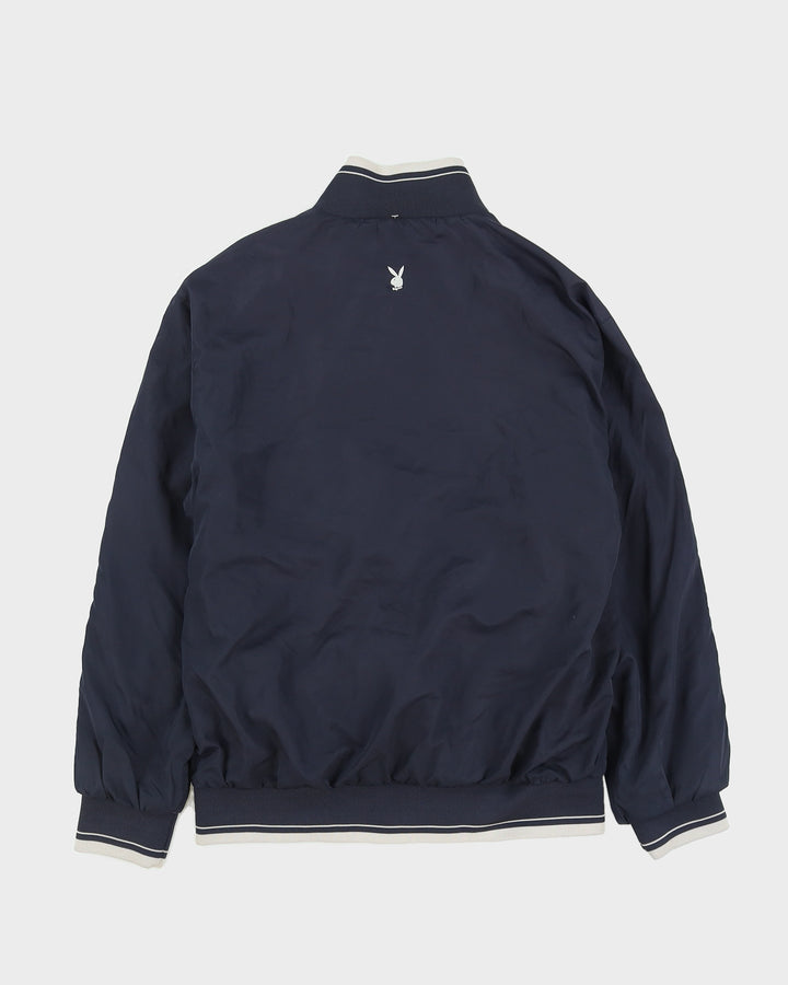 00s Y2K PlayBoy Sports Blue Bomber Jacket - L