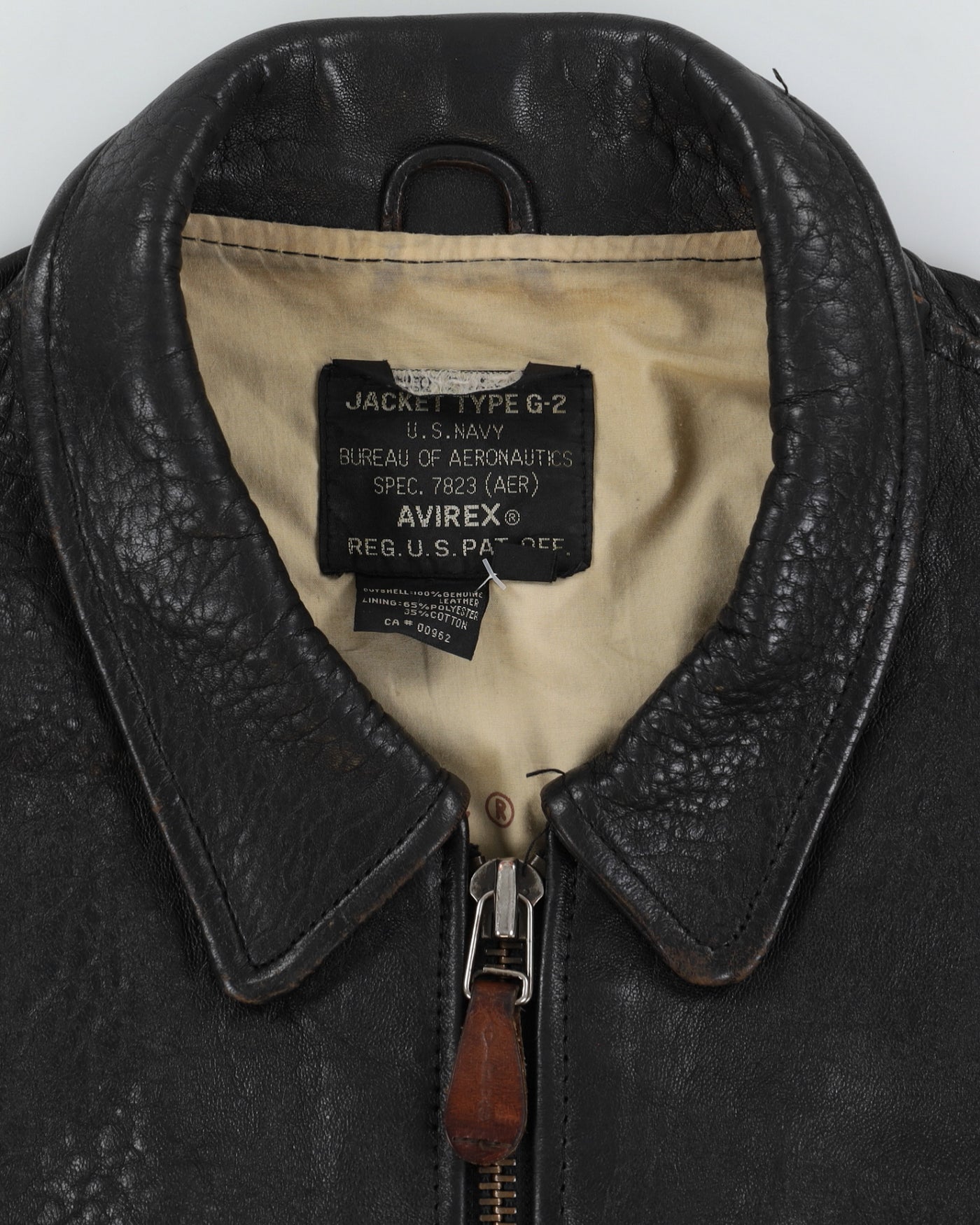 Vintage 90s Avirex Black Leather Jacket - L