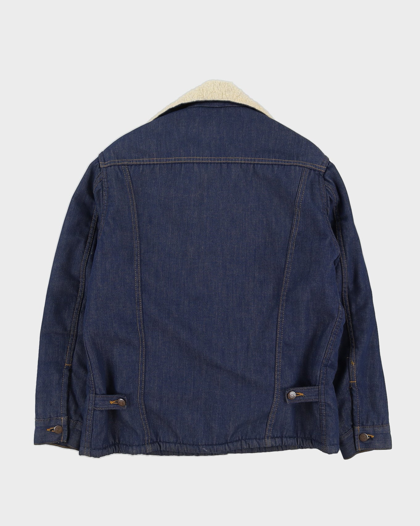 Vintage 70s Sears Roebucks Denim Fleece Lined Jacket - M