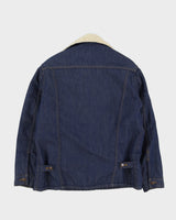 Vintage 70s Sears Roebucks Denim Fleece Lined Jacket - M