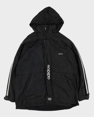 Vintage 80s Adidas Equipment Black Windbreaker - L