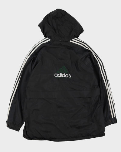 Vintage 80s Adidas Equipment Black Windbreaker - L