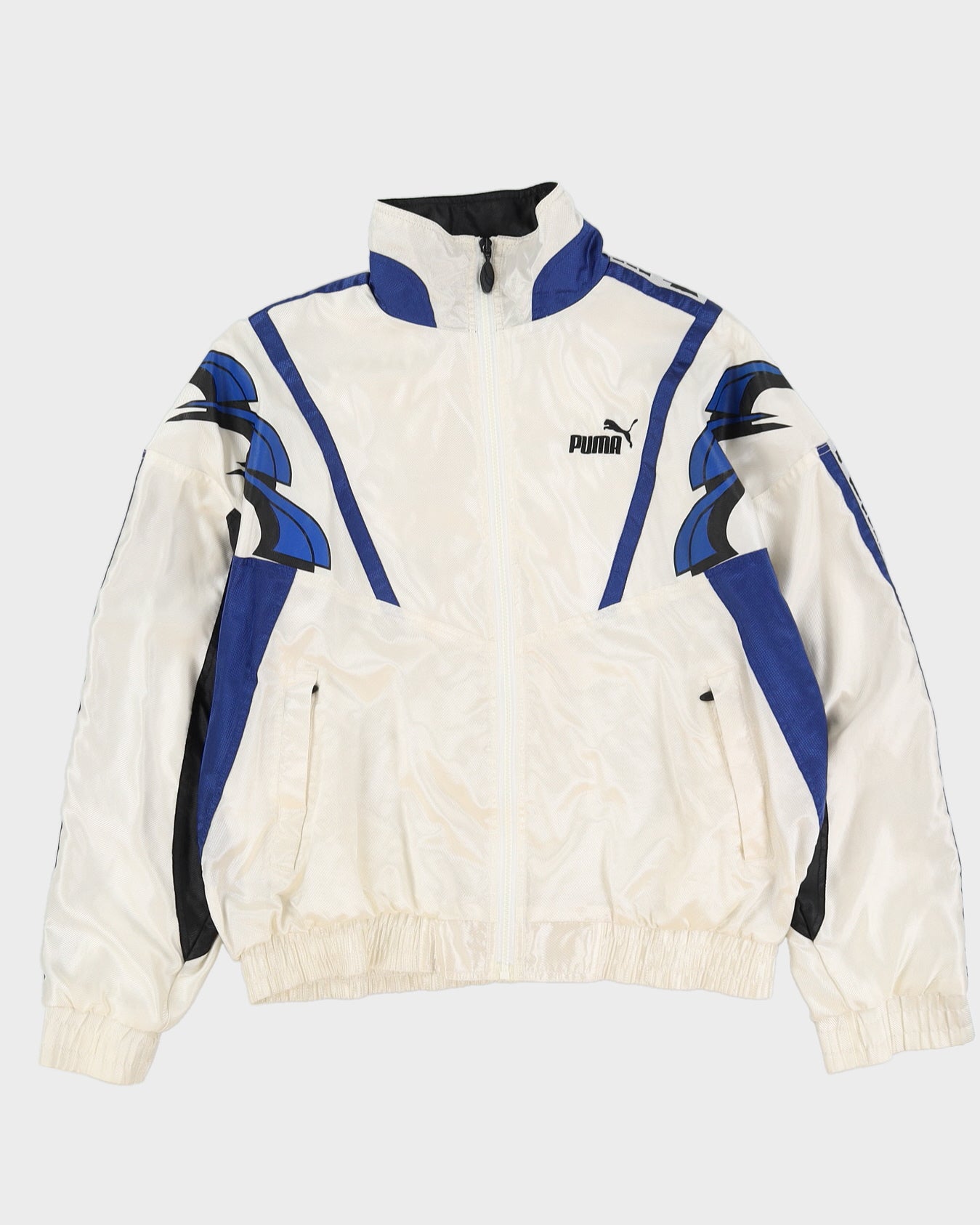 Vintage 90s Puma White Track Jacket - L