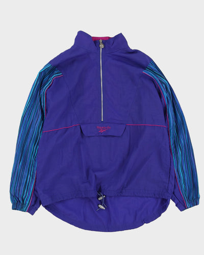 Vintage 90s Reebok Purple Quarter Zip Track Jacket - M