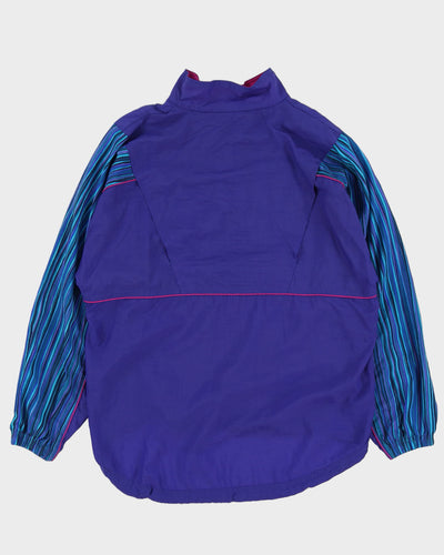Vintage 90s Reebok Purple Quarter Zip Track Jacket - M