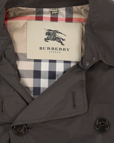 Burberry London Grey Raincoat Mac - M / L