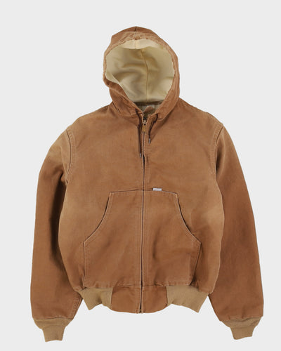 Vintage 80s Carhartt 1989 Beige Workwear Jacket - M