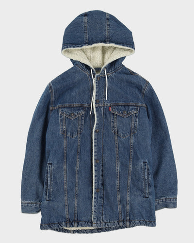 Levi's Big E Repro Fleece Lined Hooded Denim Jacket - M