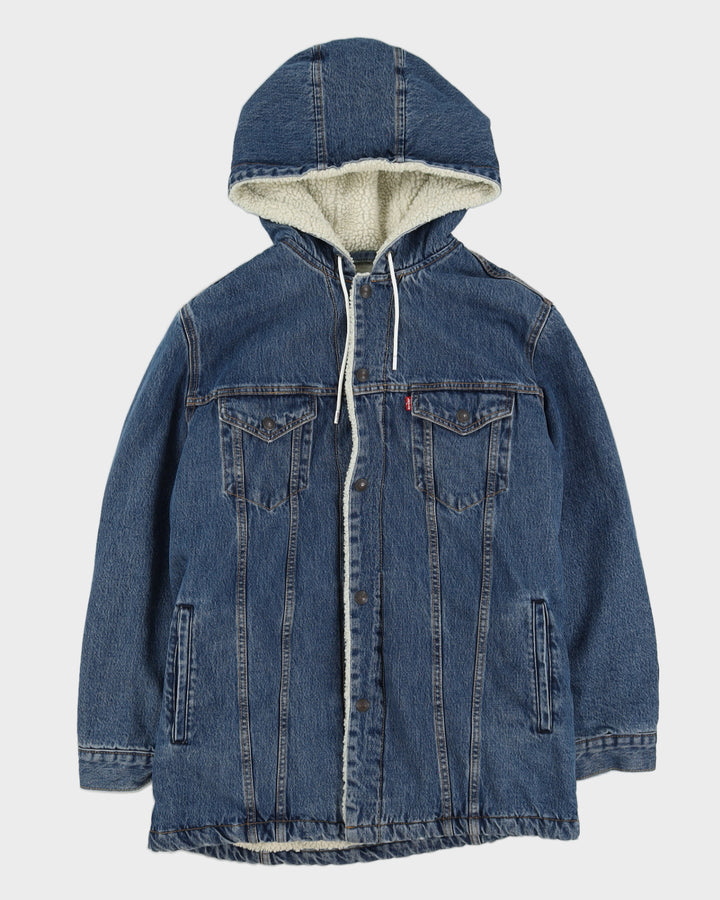 Levi's Big E Repro Fleece Lined Hooded Denim Jacket - M