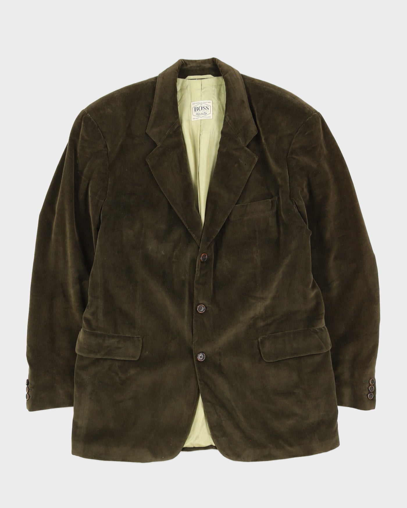 Hugo Boss Green Velvet Blazer Jacket - M