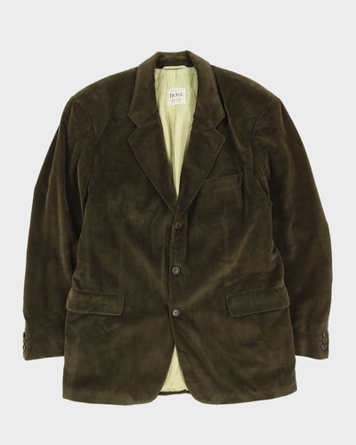 Hugo Boss Green Velvet Blazer Jacket - M
