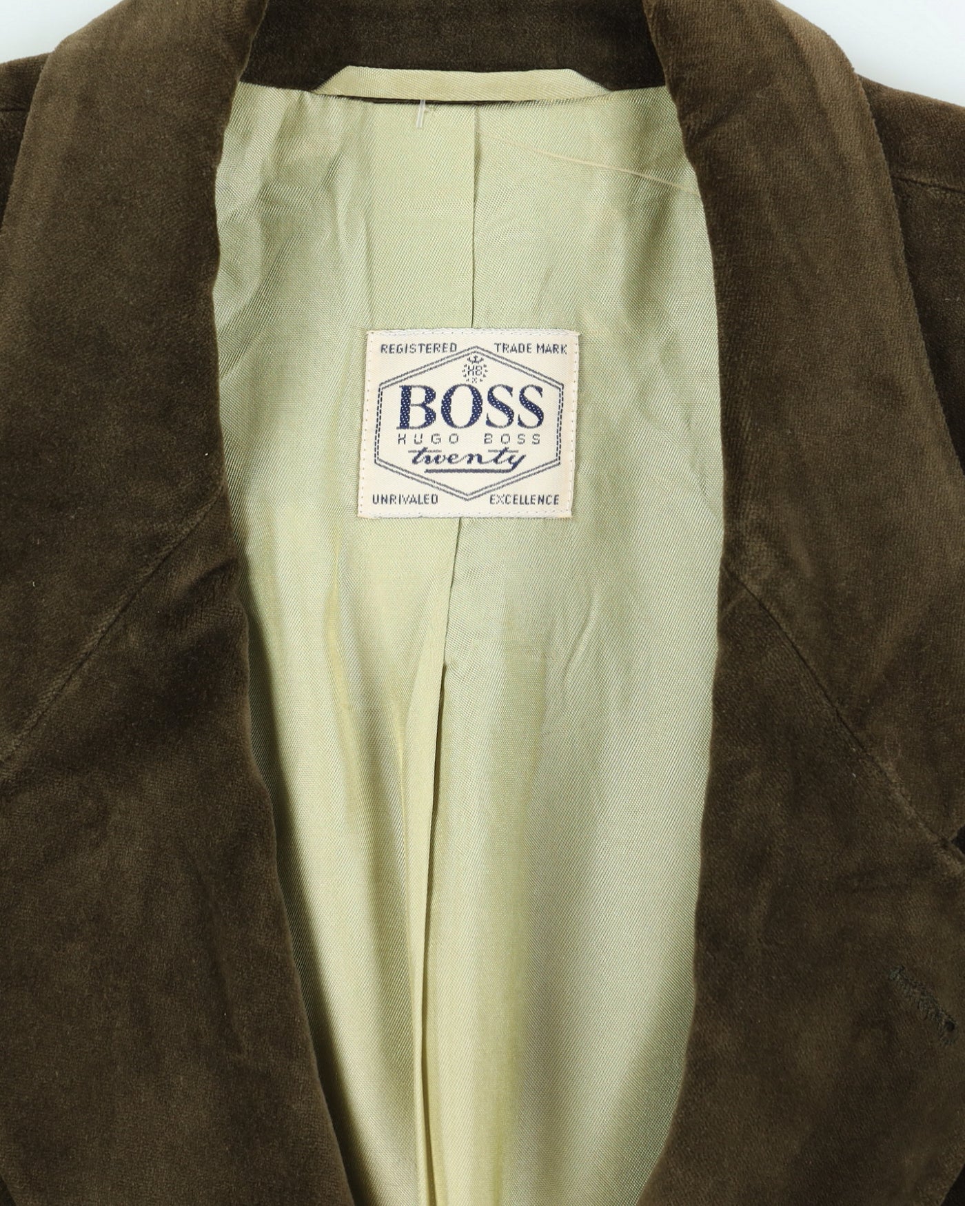 Hugo Boss Green Velvet Blazer Jacket - M