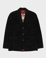 Guess Black Velvet Cord Blazer Jacket - L