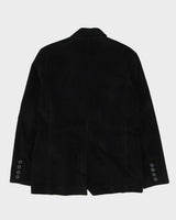 Guess Black Velvet Cord Blazer Jacket - L