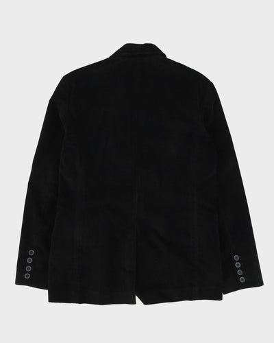 Guess Black Velvet Cord Blazer Jacket - L