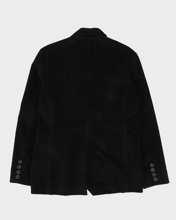 Guess Black Velvet Cord Blazer Jacket - L