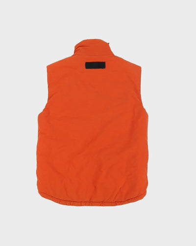 00s Nautica Jeans Orange Utility Gilet - S