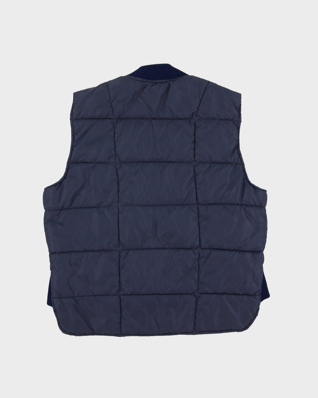 Vintage 80s Pioneer Blue Quilted Gilet - M