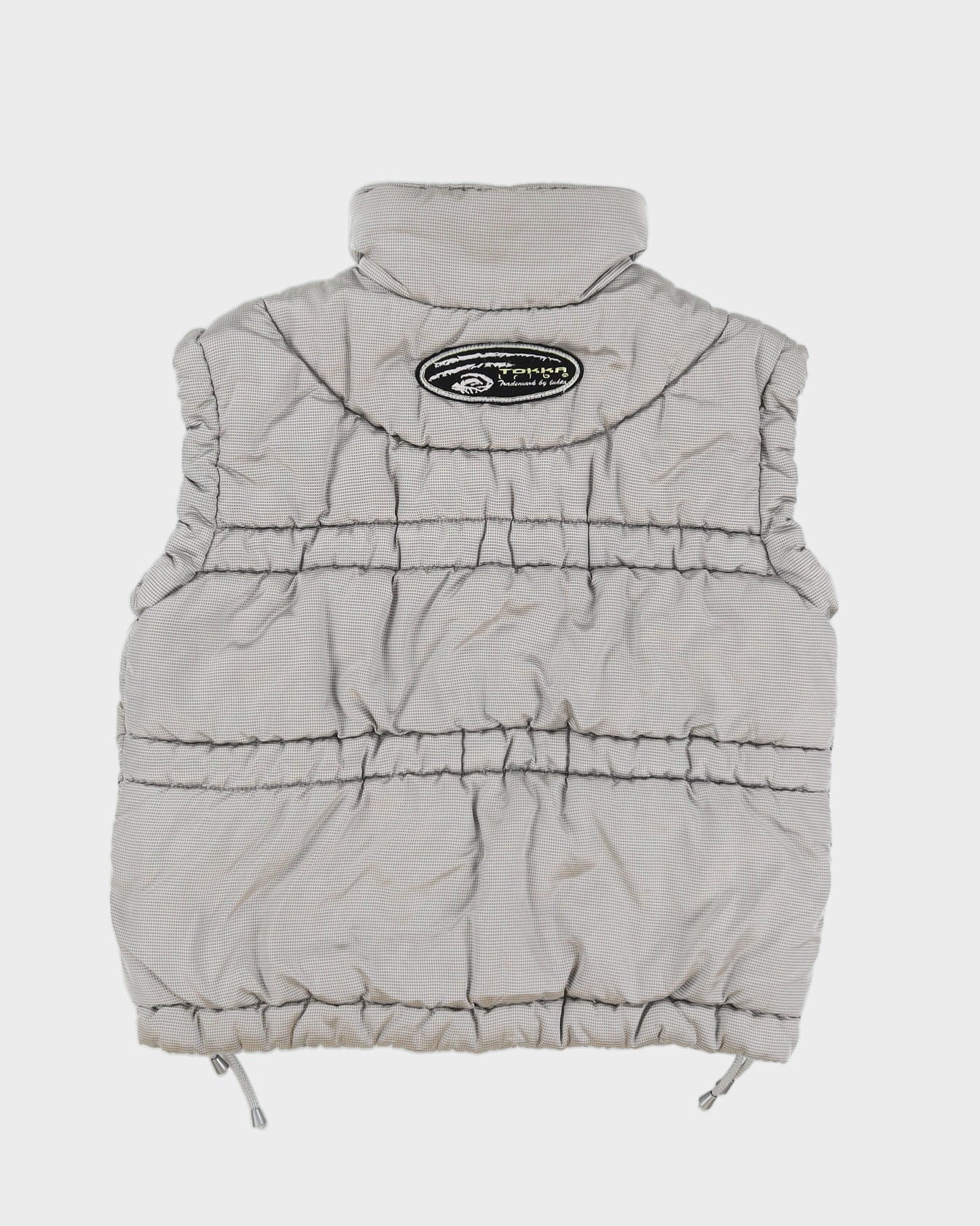 Vintage 90s Tokka Tribe Silver Puffer Gilet - L