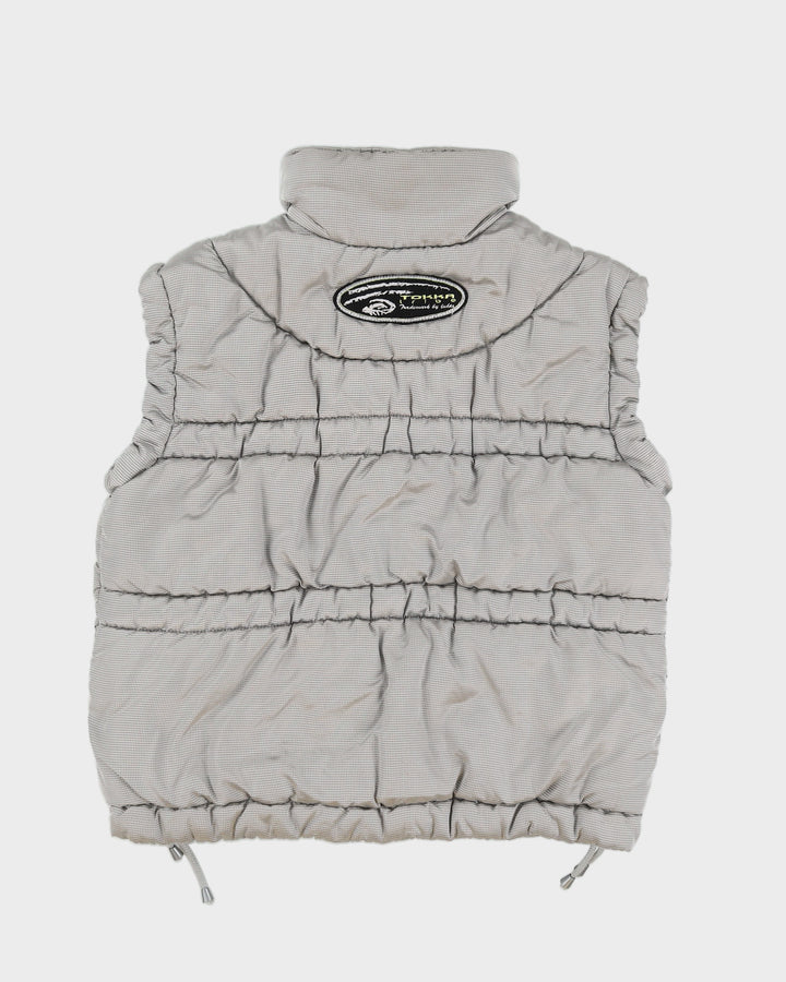 Vintage 90s Tokka Tribe Silver Puffer Gilet - L