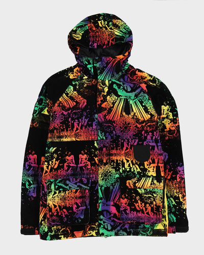 00s Burton Black Psychedelic Ski Jacket - L