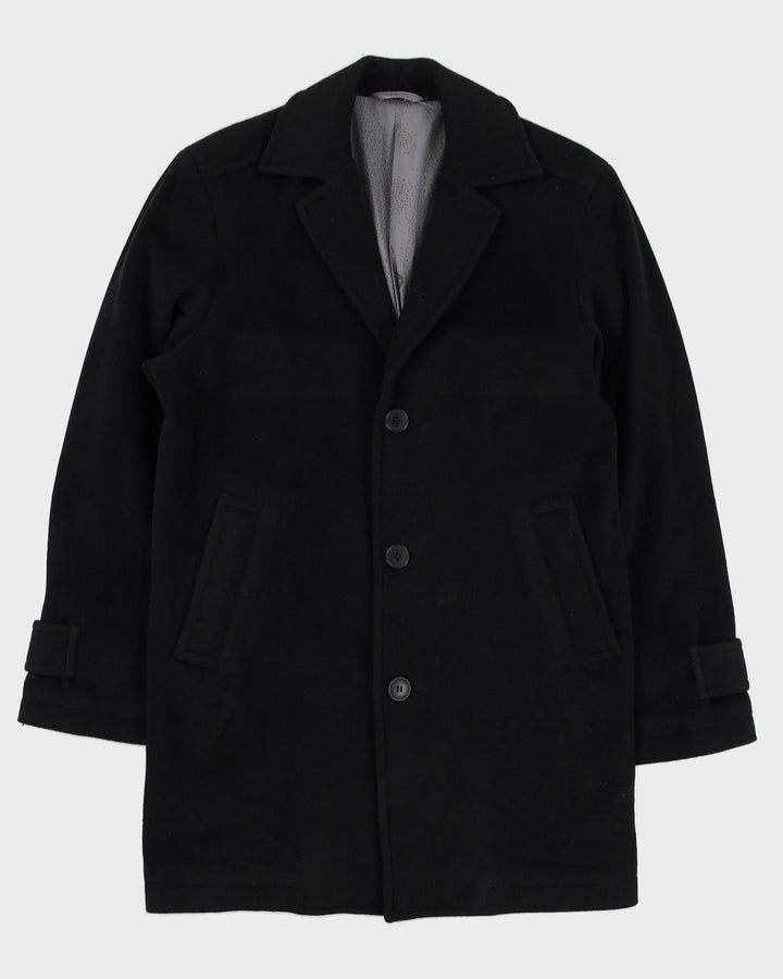 Black Cashmere-Blend Blazer Jacket - S