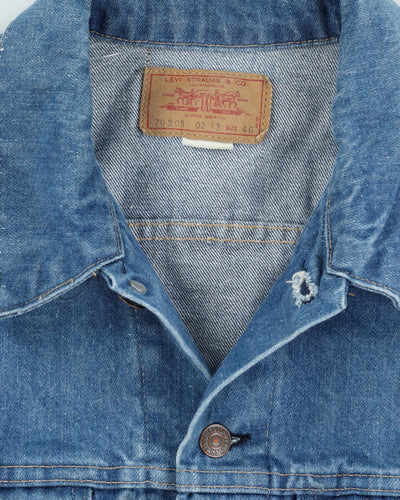 Vintage 80s Levi's Type III Denim Blue Jacket - L