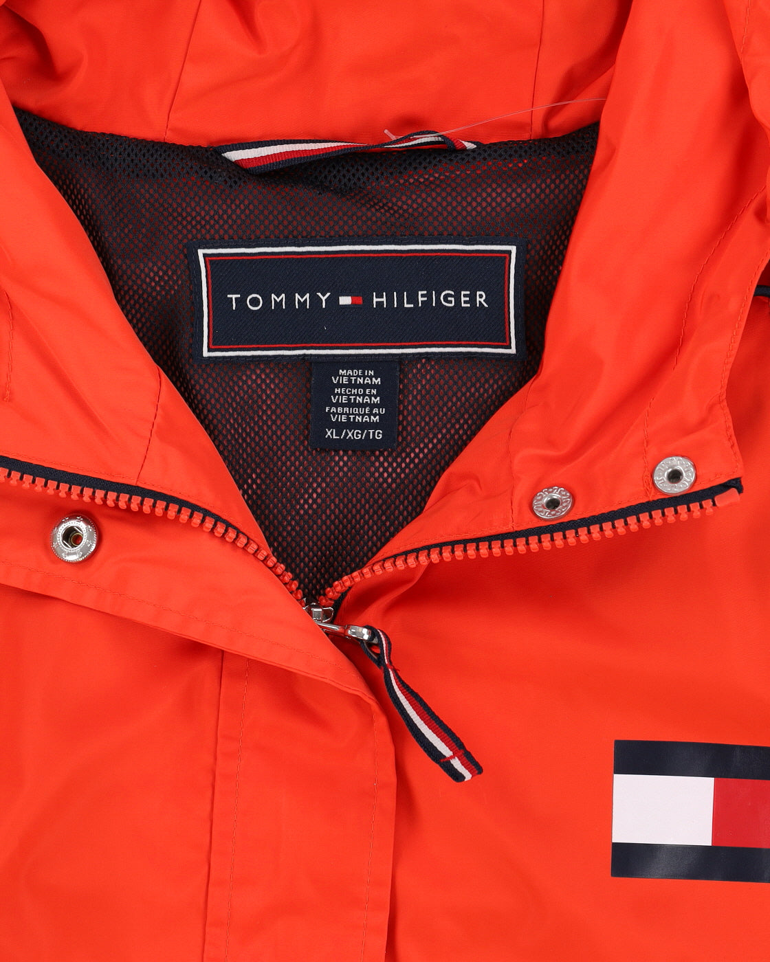 Tommy Hilfiger Half Zip Orange Windbreaker - XL