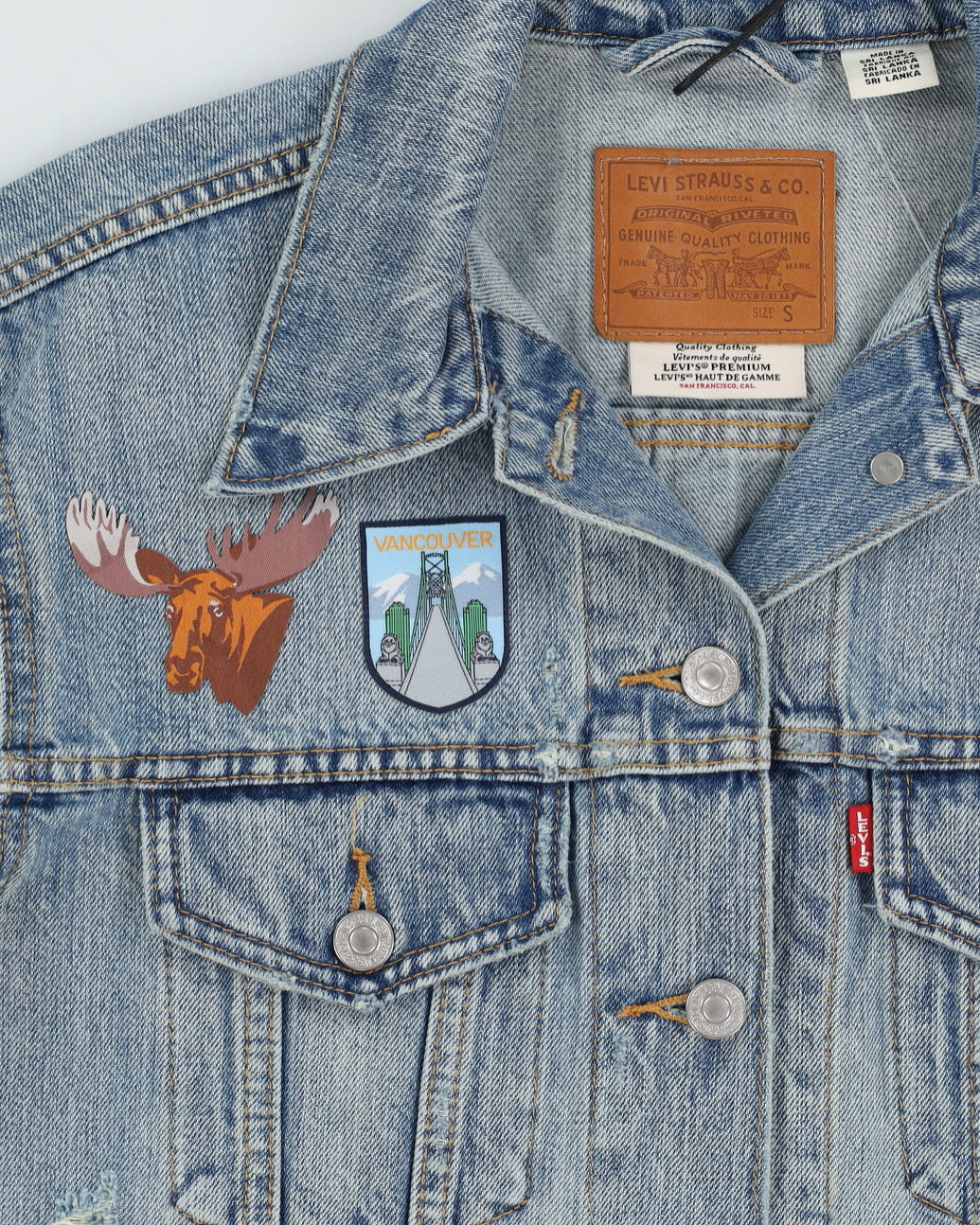 Levi's Big E Re-Pro Vancouver Patches Blue Denim Jacket Deadstock With Tags - S