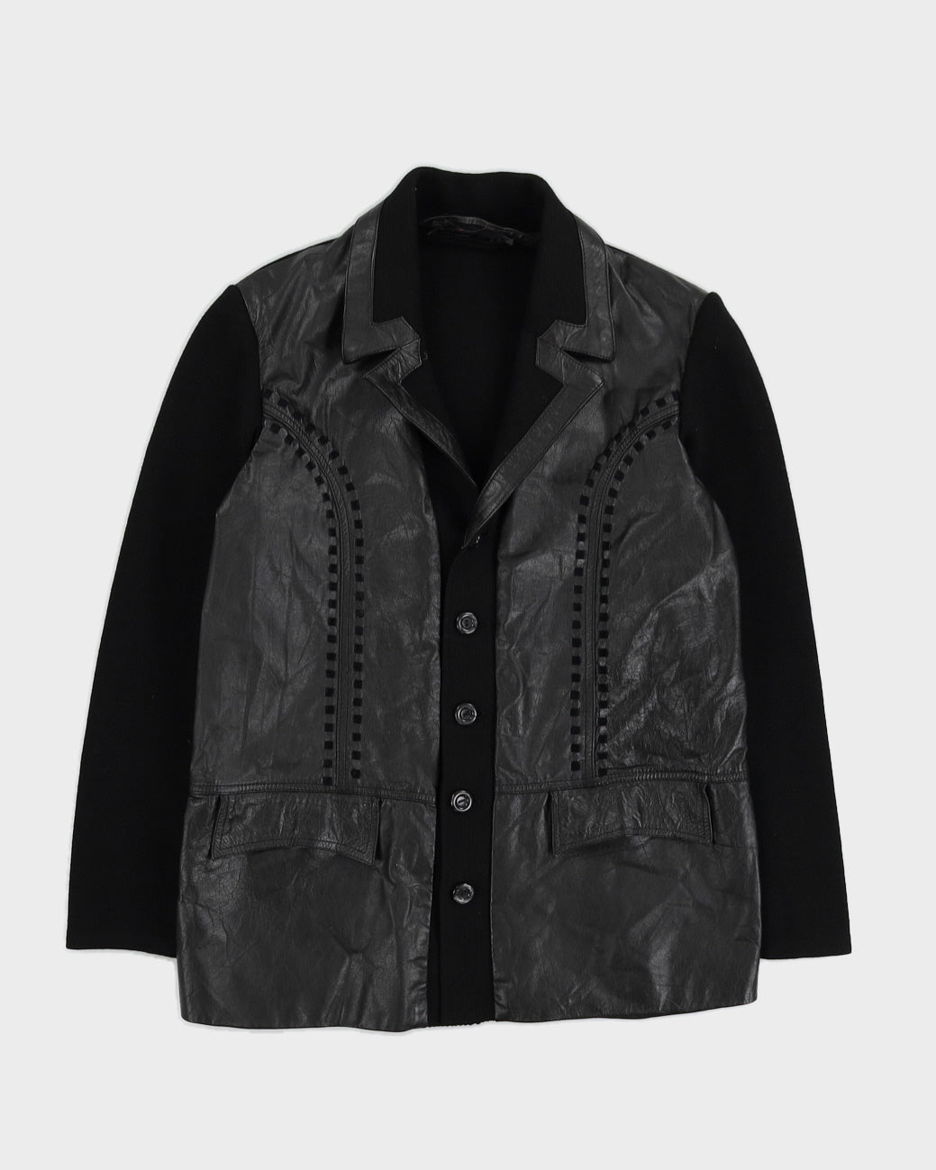 Vintage 90s Leather Blazer - S