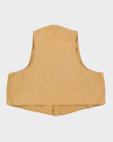 Vintage 50s Red Head Beige Hunting Vest - L