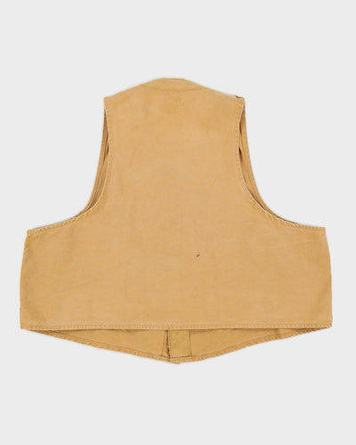 Vintage 50s Red Head Beige Hunting Vest - L