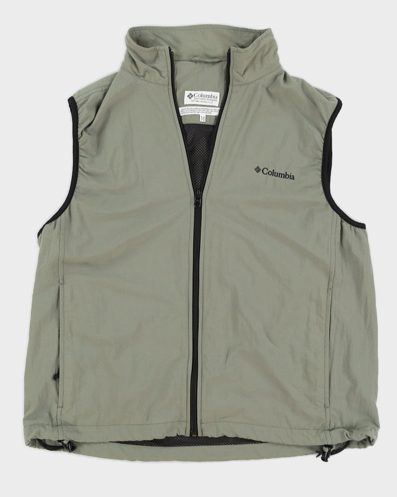 Vintage 90s Colombia Green Nylon Sleeveless Jacket - M