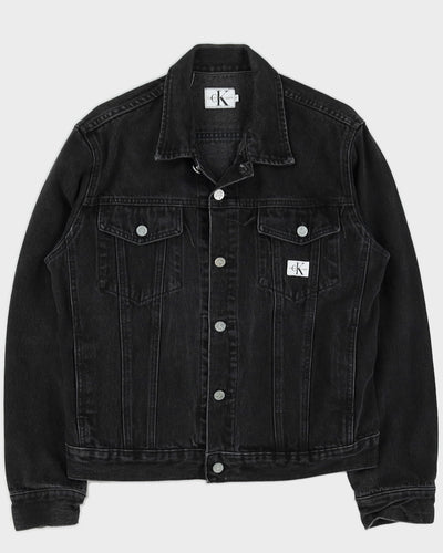 Vintage 90s Calvin Klein Black Denim Jacket - M