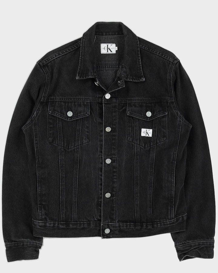Vintage 90s Calvin Klein Black Denim Jacket - M