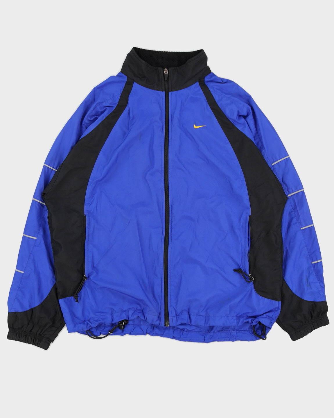 Vintage 90s Nike Blue &amp; Black Windbreaker - L