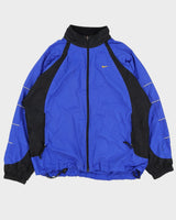Vintage 90s Nike Blue &amp; Black Windbreaker - L