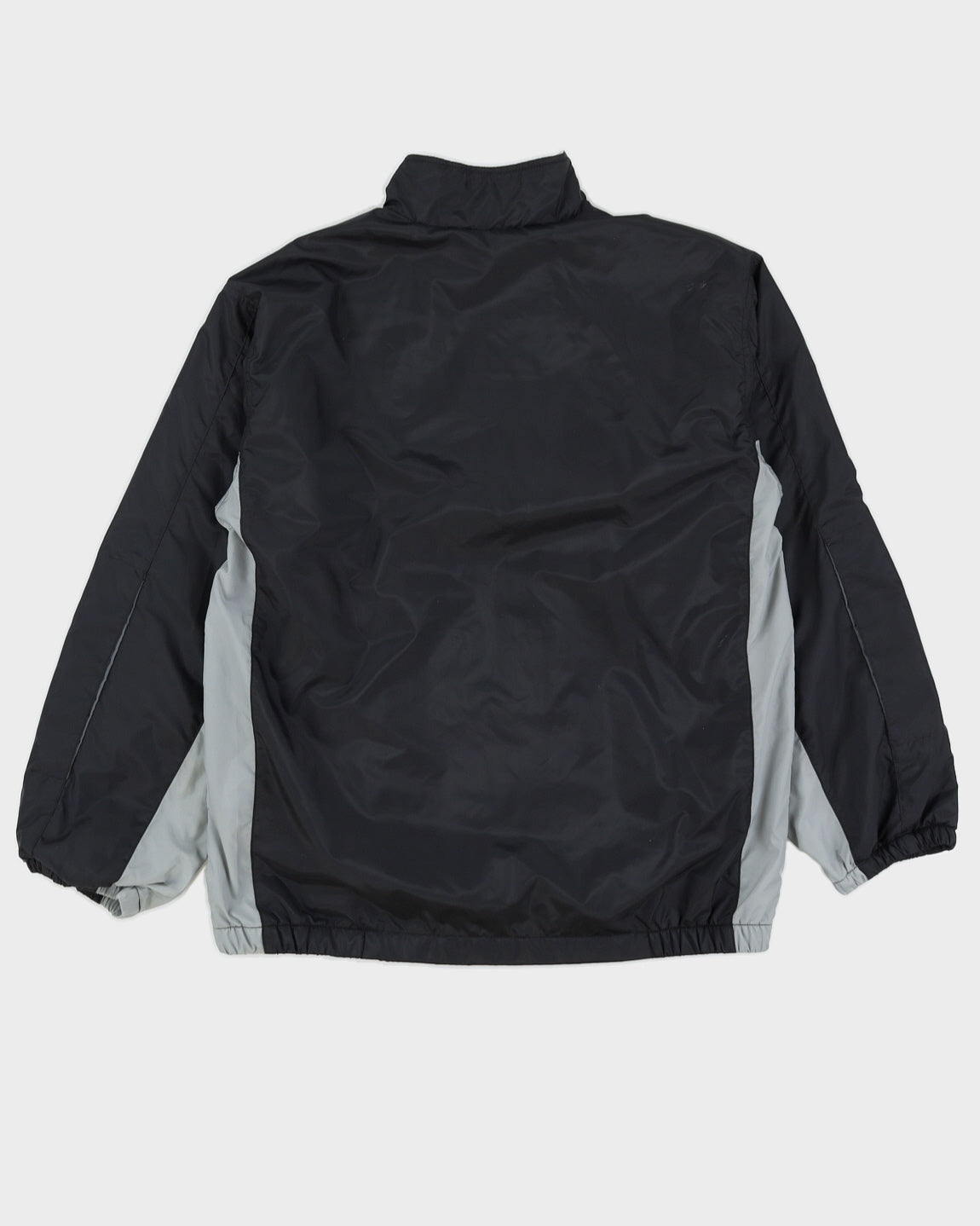 Y2K 00s Nike Swoosh Black &amp; Red Nylon Jacket - M