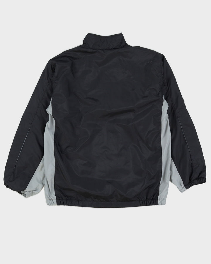 Y2K 00s Nike Swoosh Black & Red Nylon Jacket - M