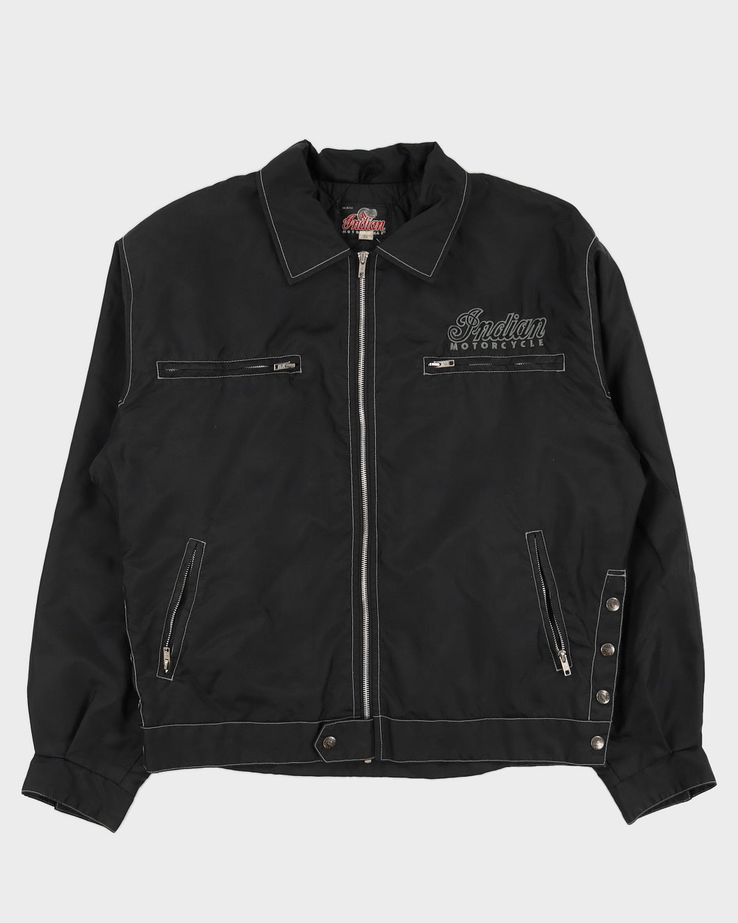 Vintage 80s Indian Motorcycle Black Jacket - M