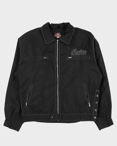 Vintage 80s Indian Motorcycle Black Jacket - M