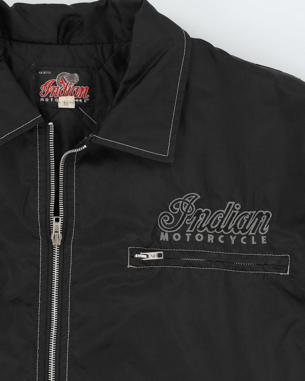 Vintage 80s Indian Motorcycle Black Jacket - M