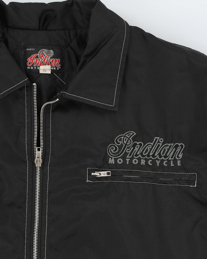 Vintage 80s Indian Motorcycle Black Jacket - M