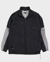 Y2K 00s Nike Black &amp; Grey Swoosh Jacket - M