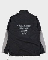 Y2K 00s Nike Black &amp; Grey Swoosh Jacket - M