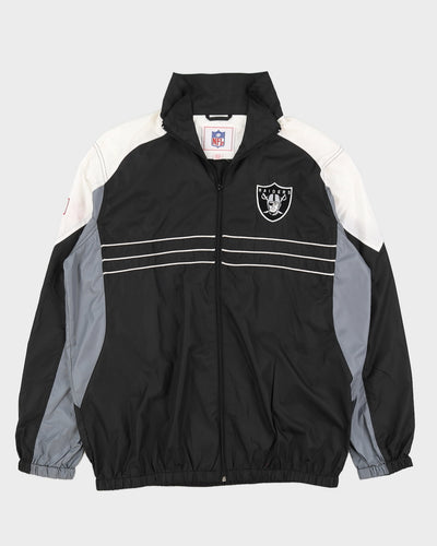 NFL Raiders Black & White Windbreaker - L