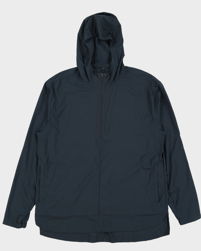 Lululemon Men's Navy Quarter Zip Hooded Jacket - XL